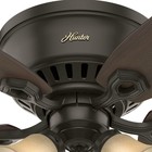 Hunter Fan 52 Inch Low Profile New Bronze Ceiling Fan With Light And Pull Chain