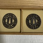 Antique Japanese Iron Tsuba Set     Openwork Dragon Design  pair 