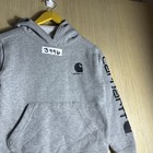 Carhartt Hoodie Sweatshirt S p 8-10 Gray Long Sleeve Kids Pullover