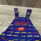 Vtg Osh Kosh B gosh Overalls 18 Mos  Blue W  Multi-colored Trains Oshkosh Bgosh