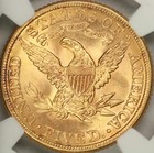 1881  5 Liberty Half Eagle Ngc Ms65