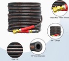 50ft 1 4  Pressure Washer Hose 4200psi W  3 8  Quick Connect Kink Resistant Hose