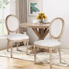 Dining Chairs Set Of 2 Fabric Solid Wood Legs frame Kitchen Bedroom Dining Room