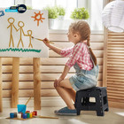 Folding Step Stool 9 Inch Sturdy Collapsible Kitchen Step Stool Foldable Kids 