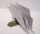 Vintage Solid Brass Coiled Spring Slotted Letter Holder
