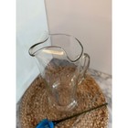 Vintage Clear Blown Glass Mcm Cocktail Pitcher With Two Stirrers