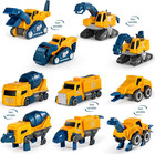 Toddler Robot Construction Vehicles Set     5pcs Transforming Robots For Kids - Ma