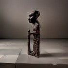 Vintage Hand Carved Ebony Wood Tribal Man  African 11-1 2  Tall