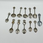 Lot Of 12 Collector Souvenir Spoons Us Vegas  Ga  Key Largo  Tx  Ca  Fl  Jekyll
