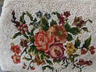 Antique Gold Plated Frame Purse Floral Tapestry Beaded Purse Bag 