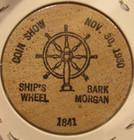 1980 Greater New Bedford  Ma Coin Show Wooden Nickel -  4 Massachusetts Token