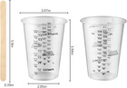 50pcs Resin Epoxy Mixing Cups   8oz Clear Plastic Paint Measuring Cups With 50pc