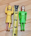 2 Vintage Renwal Sister Dolls Dollhouse Plastic 1 16 Ideal Plasco Jointed 1940 s