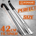 Zomake Metal Shoe Horn Long Handle For Seniors Men Women 2pcs stainless Steel Sh