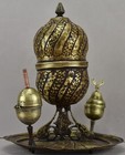 Very Rare Islamic Ottoman Yemen Incense Burner Antiques Brass