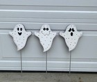 Halloween Ghosts Wood Outdoor Yard Art Sign  Ghost Lawn Decorations  Garden Stak