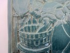 Arts And Crafts Style Tile Of A Woman At Antique Washer - Pewabic Like