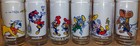      htf Complete Set Of 6 Short Walter Lantz Double Character Glasses  Nice 