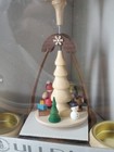 New Teelichtpyramid Ullrich Kunsthandwerk German Christmas Tealight Wood Pyramid