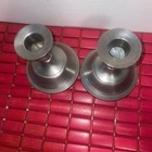 Vintage Pair Of Silver Tone Candle Stick Holders 5    Made In India Estate Find