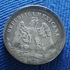 Off Center Error Mexico 1874 25 Centavos Alamos Mint First Date Rare A L