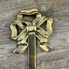 Vintage Brass Bow Wall Plate Rack Holder Hollywood Regency Holds Two Plates