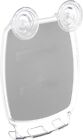Idesign Plastic Power Lock Suction Shower Shaving Mirror With Razor Holder 