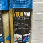 New - Lot Of 2 Cap Yoga Mat Exercise Fitness Pilates  Gym Pad Non-slip 1 4  Blue