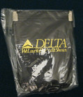 Delta Air Lines Key Chain  Black Pouch We Love To Fly And It Shows   Brand New  