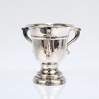 Antique 1907 English Dollhouse Miniature Sterling Silver Loving Cup - Trophy 