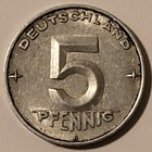 East Germany 1952 A 5 Pfennig Coin