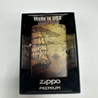 Zippo Premium Pirate Ship Design 49355 Double Torch Butane Lighter Gift Set