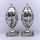 Henry Manton Birmingham Sterling Silver Salt   Pepper Shaker Victorian No Mono