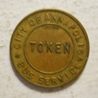 City Of Annapolis Bus Service  maryland  Transit Token - Md40c