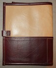 Tan burgundy Bible Cover  Cross  Imitation Leather  9 1 2  X 6 5 8  X 1 1 4  new