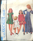 Vintage 1975 Sewing Pattern Mccall s 4846 Child s Puff Sleeve Dress Size 6 Cut