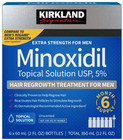 Kirkland Minoxidil 5  Hair Regrowth Solution Extra Strength Men 6 Month Supply  