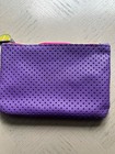 Ipsy June 2022 Purple Vinyl Mesh Glam Bag With Lemon Wedge Zipper Pull