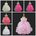 Flower Girls Princess Bow Dress Kids Pageant Party Wedding Birthday Prom Gowns