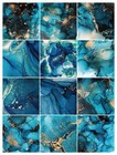 Wizardi Ocean Scrapbook Paper Pack  12 Sheets Of 15 2x15 2cm Heavyweight Pape   