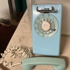 Western Electric 554 Blue Rotary Dial Wall Telephone Blue Rotary Dial Wall Mount