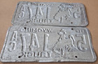 Wyoming Truck License Plate Pair   5  Horse Separator  147a c  Albany County