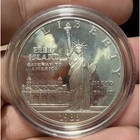 1986 S Us Liberty Coins 2-coin Proof Set Silver Dollar   Half Dollar W Box Coa