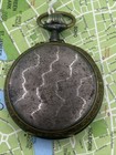 Gun Metal Red Cartouche Regulateur Pocket Watch  Montre 