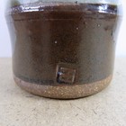 Byron Temple Stoneware Art Pottery Jar Vintage Signed 7  Tall Vgc