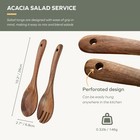 Muso Wood Acacia Salad Servers 10-inch set Of 2  acacia 10 Inches 
