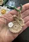         hand Crochet Easter Bunny Rabbits Daisy Window Christmas Gift Camper Bunting
