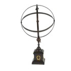 Brass Armillary Sphere With Arrow On Wreath Pillar