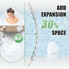 Nickel Curved Shower Curtain Rod 33-78 Inches Adjustable Splicing Design Curved