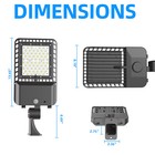200w Led Parking Lot Light Shoebox Fixture Street Area Pole Lights Dusk To Dawn